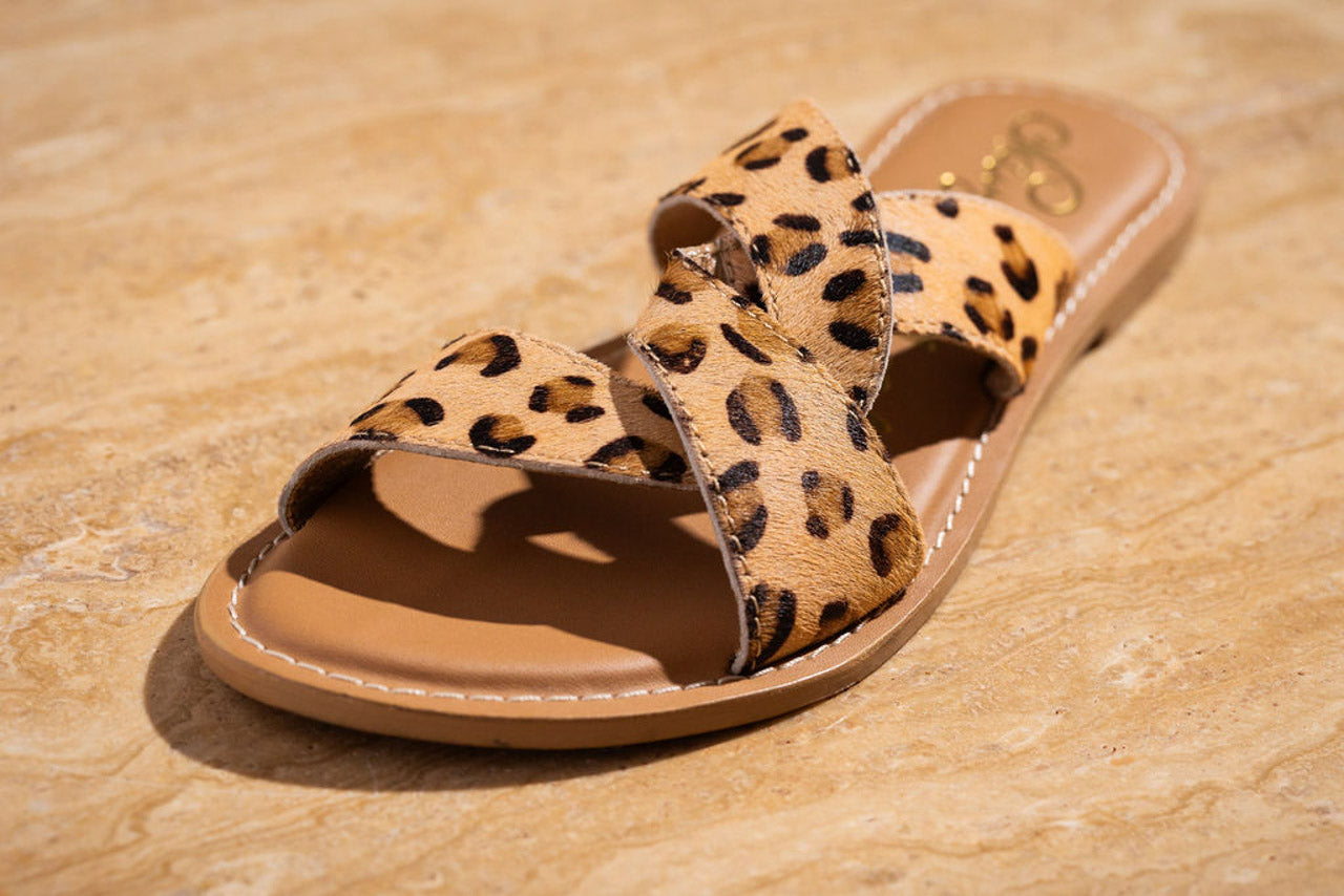 Conga Sandal in Leopard - Southern Divas Boutique