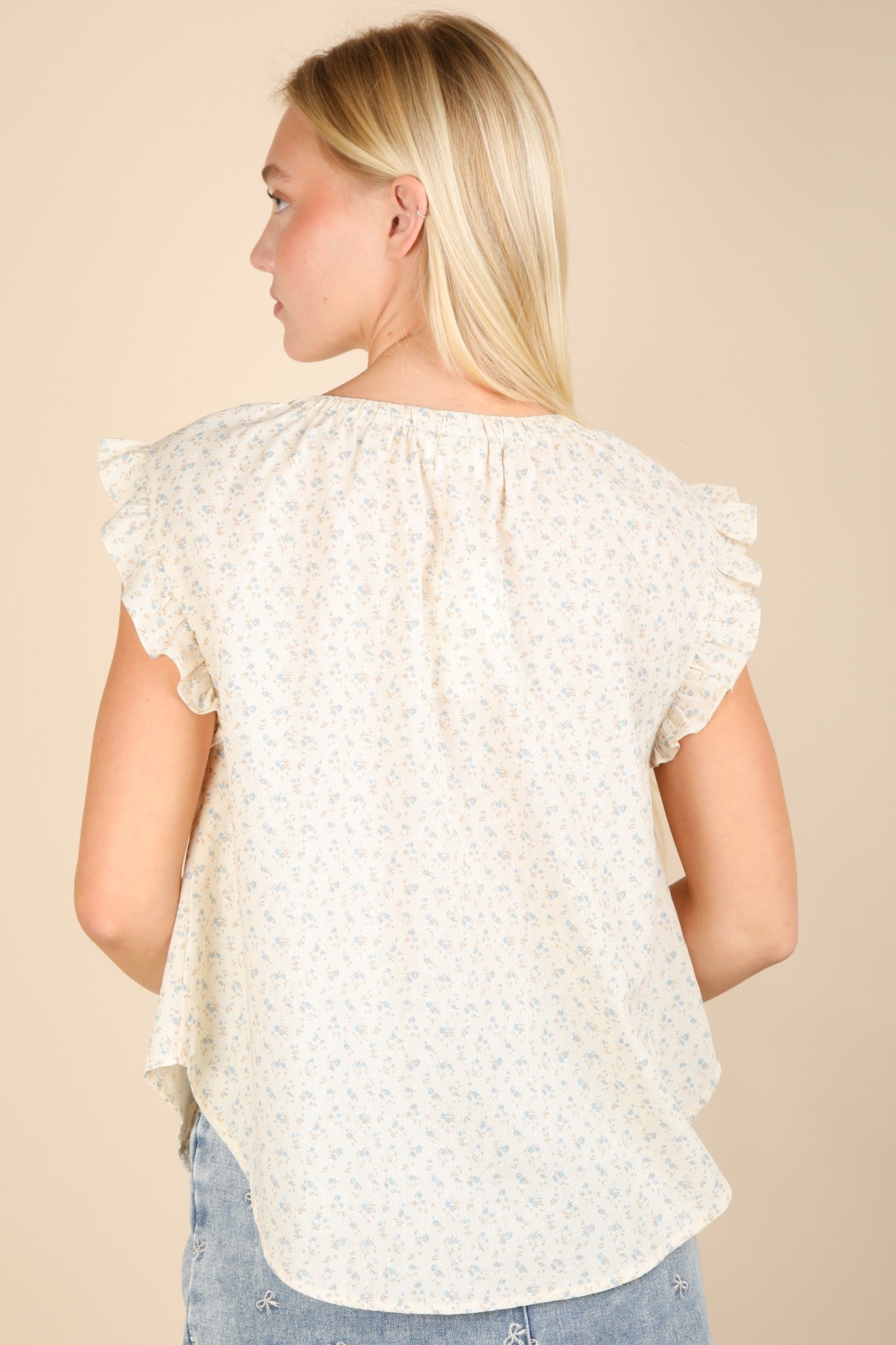 Picnic Petal Lace Detail Top - Southern Divas Boutique