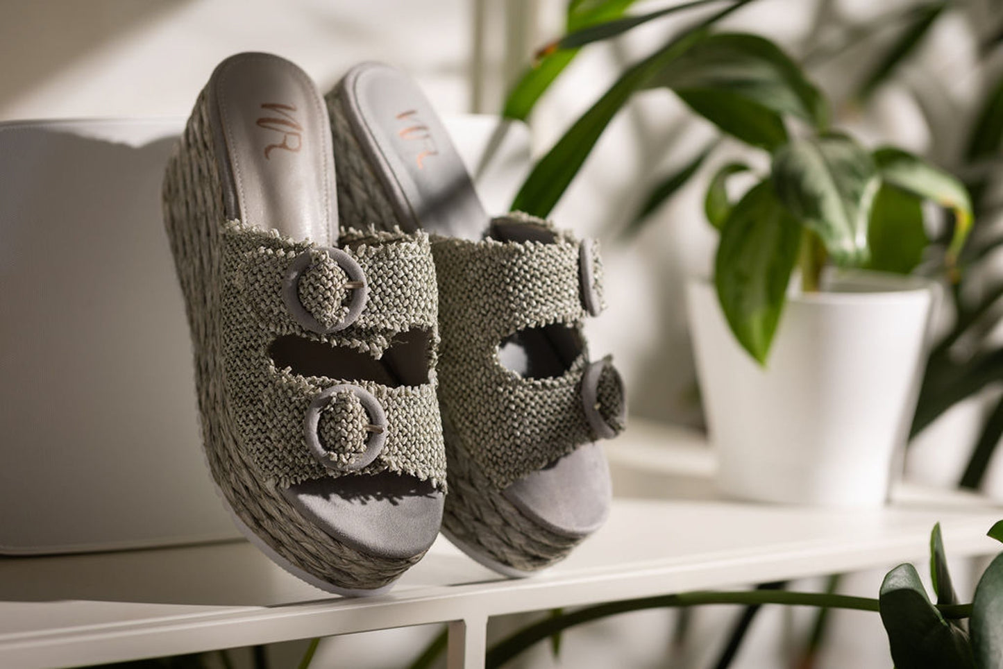 Eriwen Buckle Wedge in Teal - Southern Divas Boutique