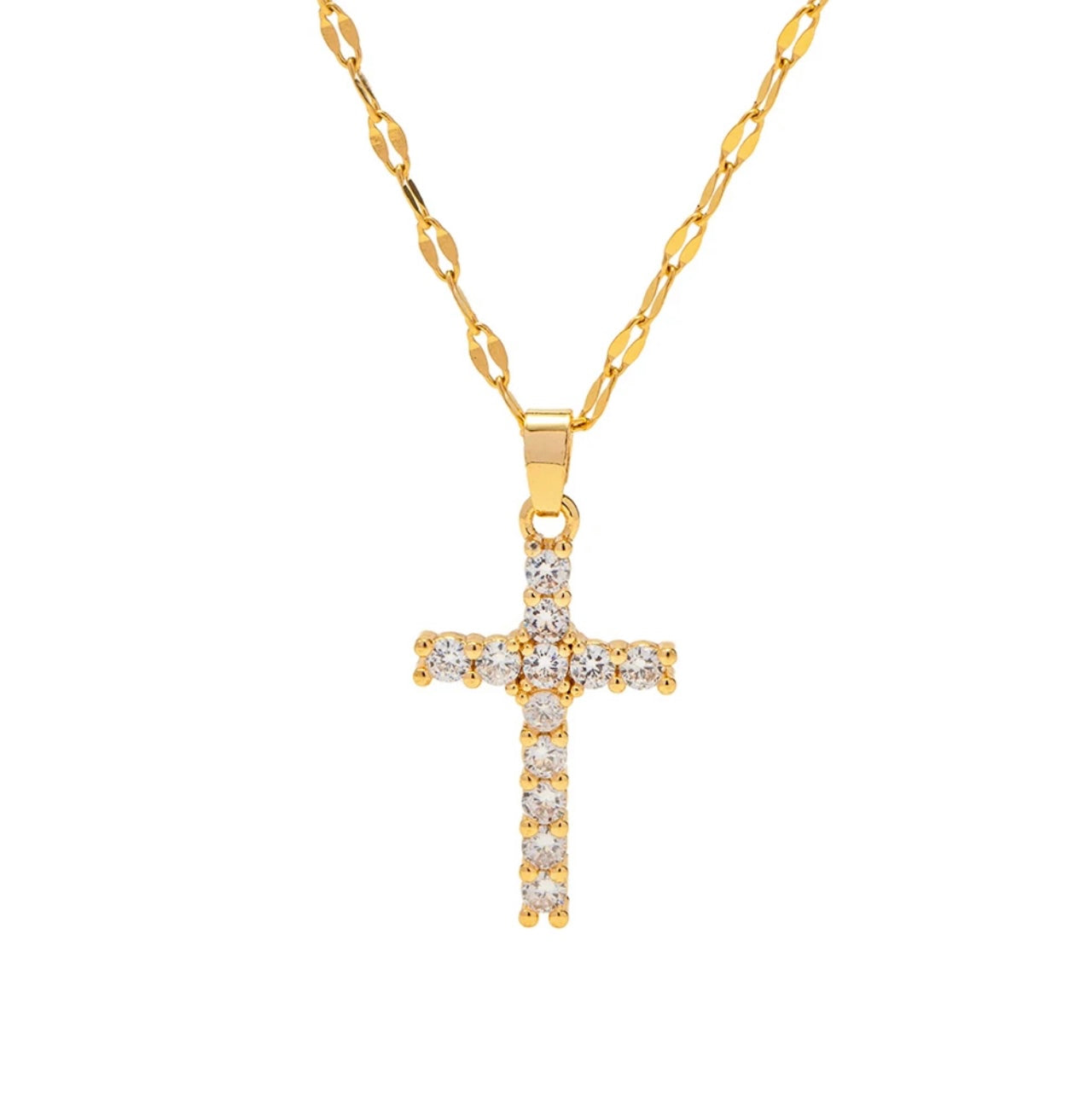 SPARKLE CROSS NECKLACE - Southern Divas Boutique