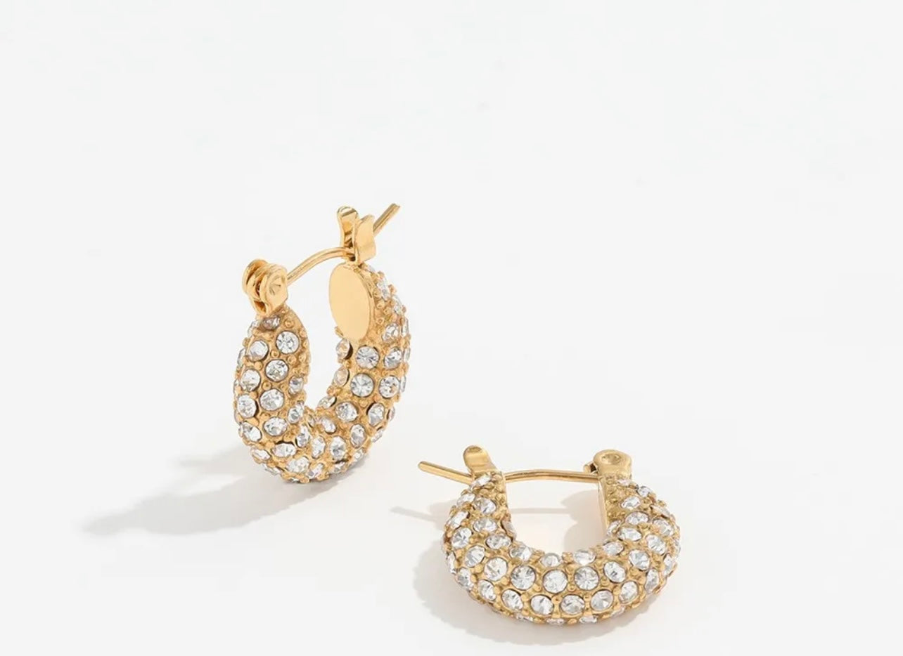 SMALL DIAMOND HOOPS - Southern Divas Boutique