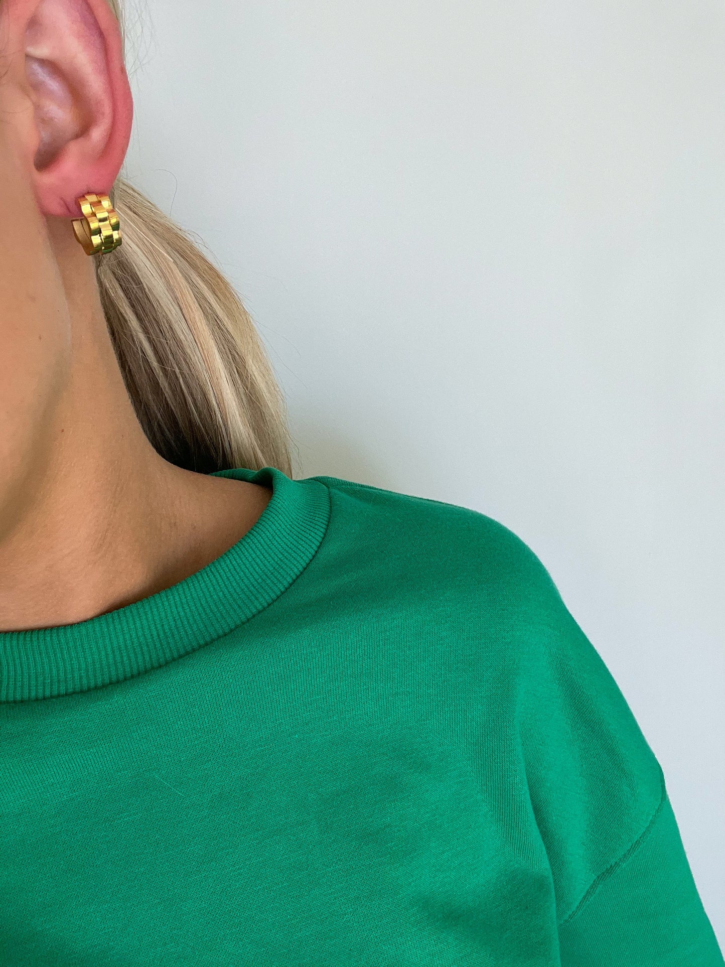 SMALL GOLD ROLLY HOOPS - Southern Divas Boutique