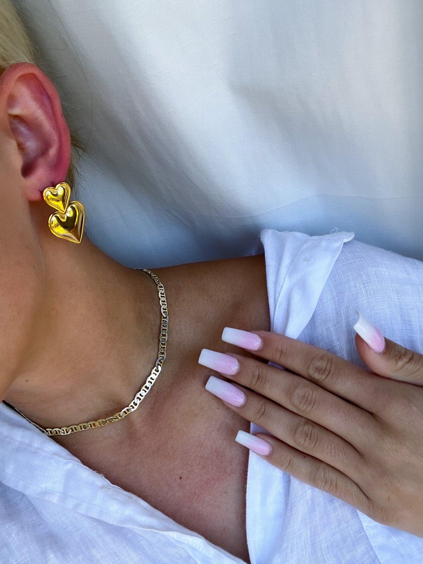 DOUBLE HEART EARRINGS - Southern Divas Boutique