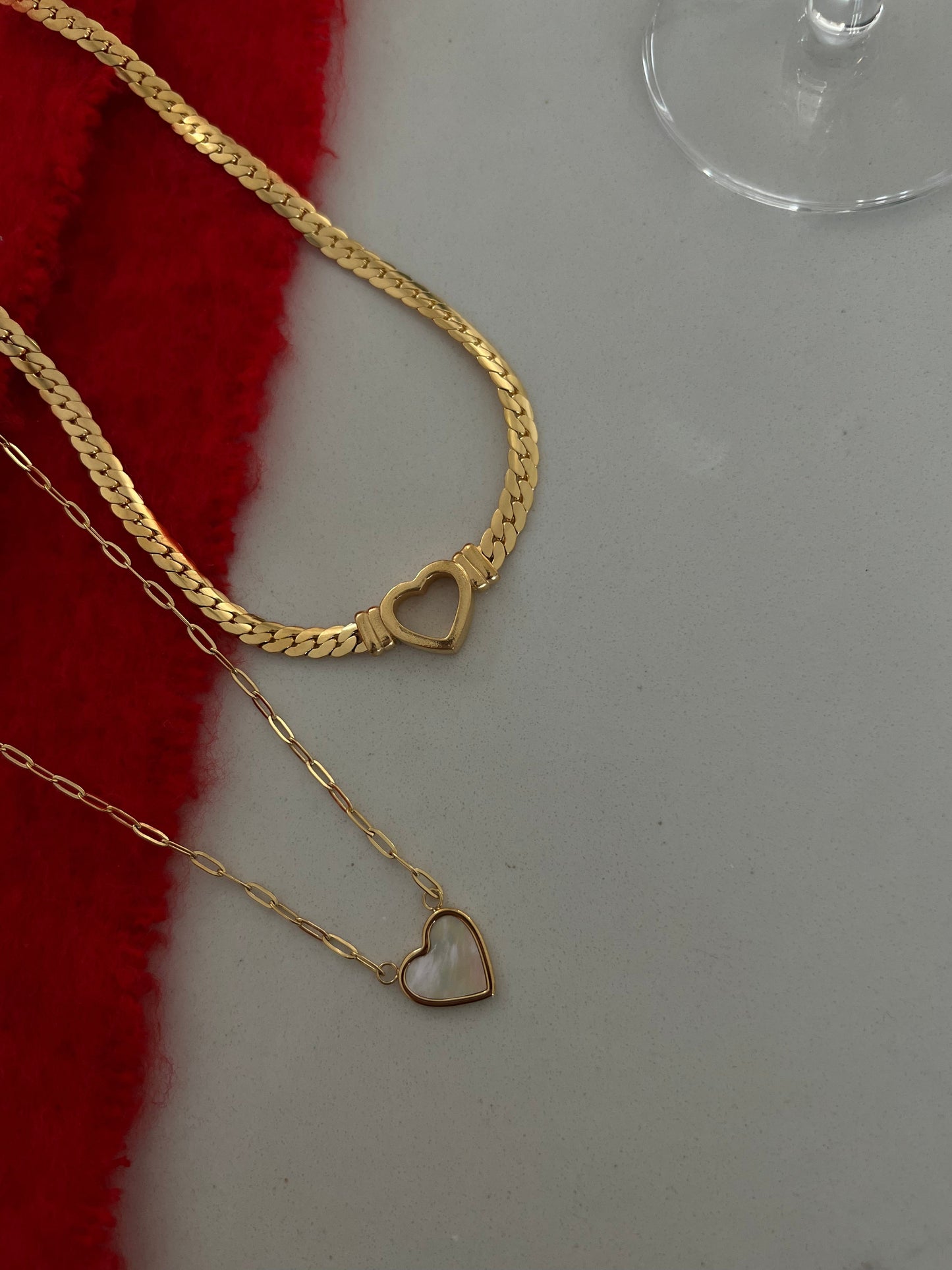 WHITE HEART NECKLACE - Southern Divas Boutique