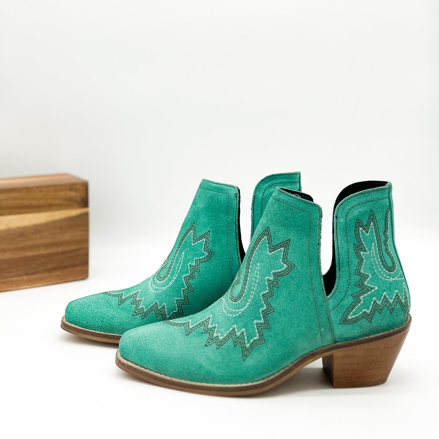 Kickin' Booties in Turquoise Suede - Southern Divas Boutique