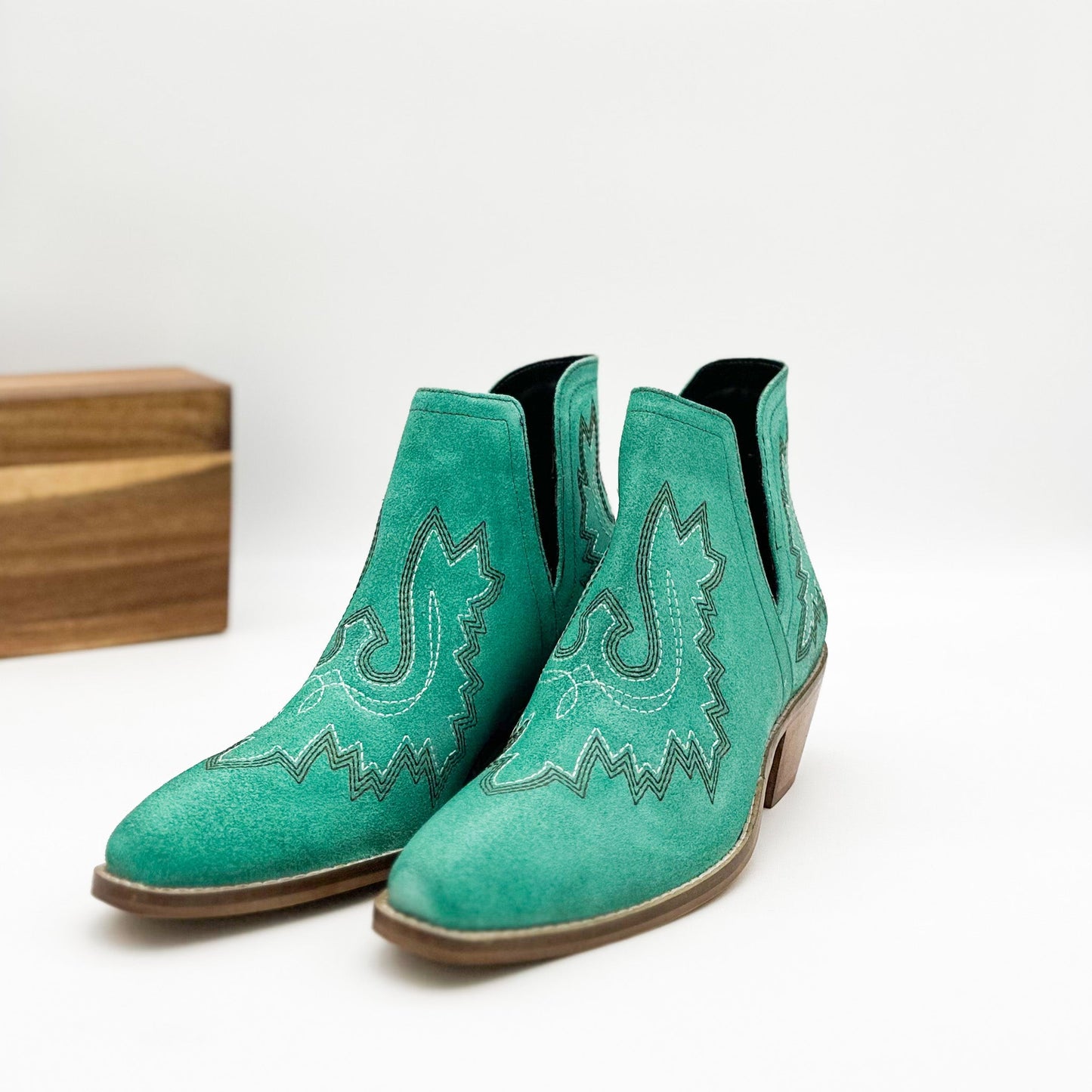 Kickin' Booties in Turquoise Suede - Southern Divas Boutique