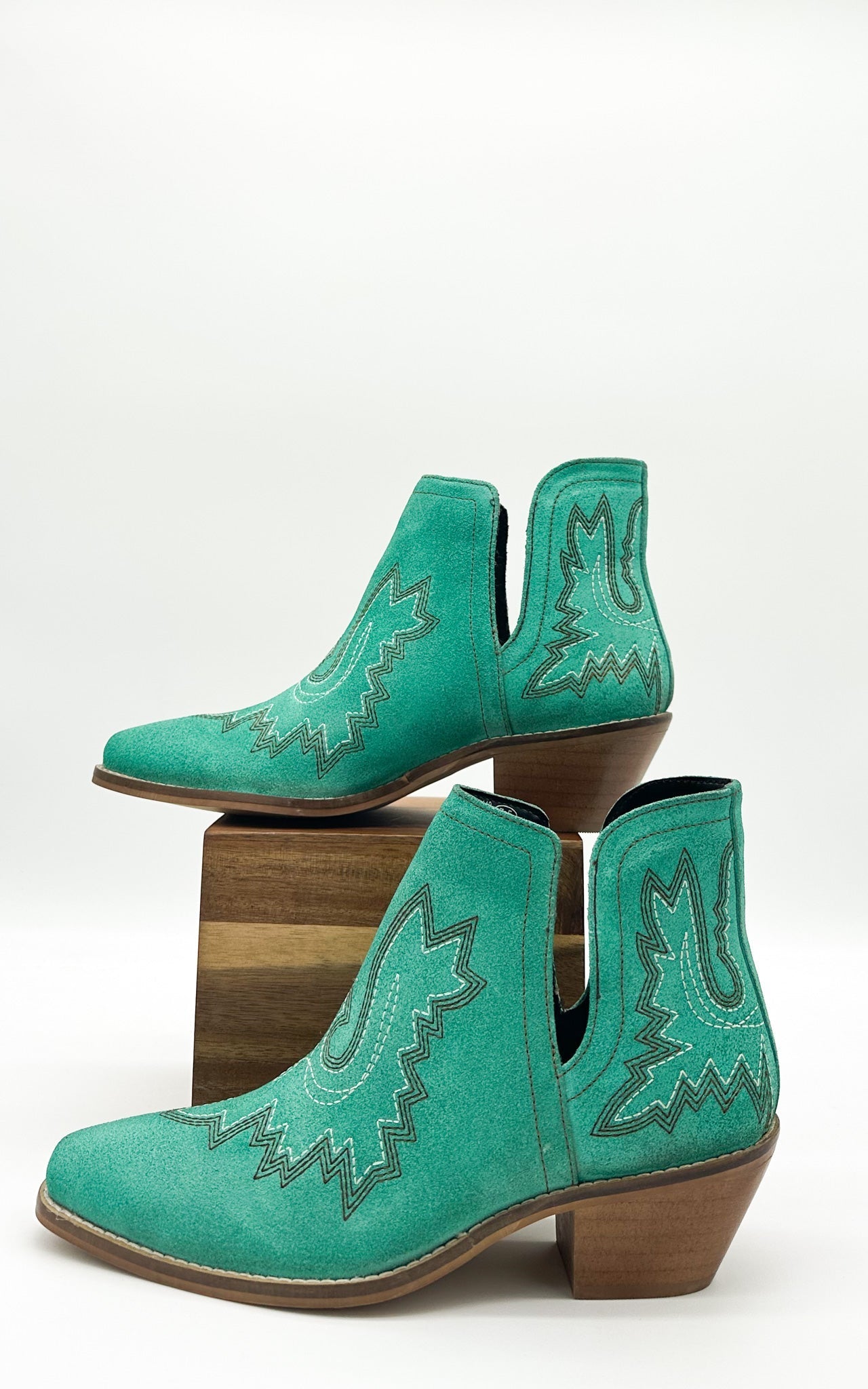 Kickin' Booties in Turquoise Suede - Southern Divas Boutique