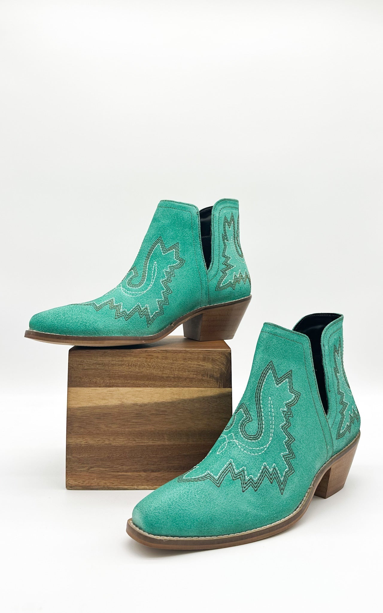 Kickin' Booties in Turquoise Suede - Southern Divas Boutique