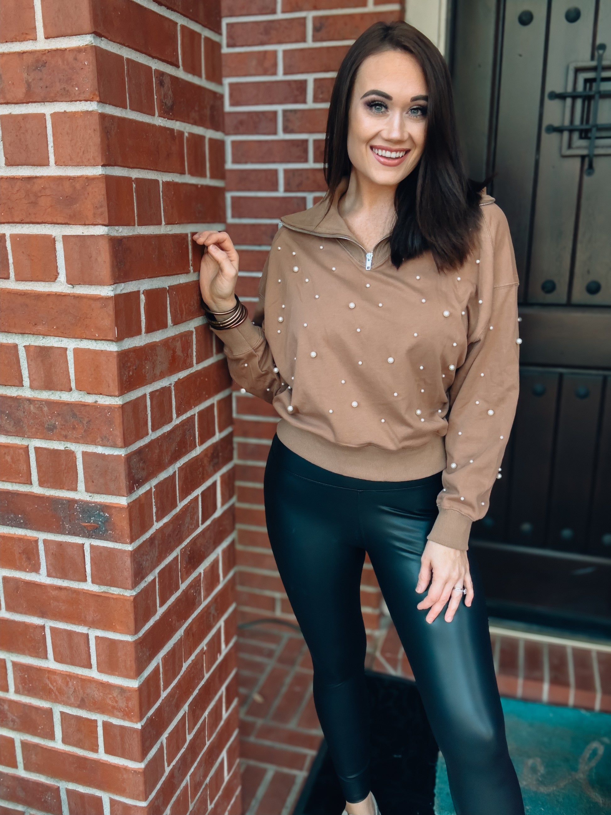 Comfy In Pearls Pullover - Southern Divas Boutique