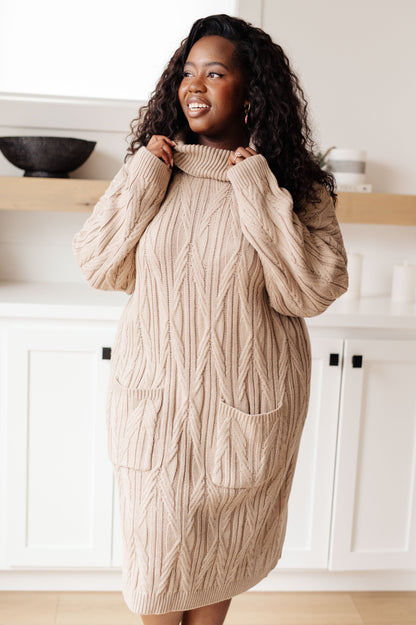 Bundled Beauty Turtleneck Sweater Dress - Southern Divas Boutique