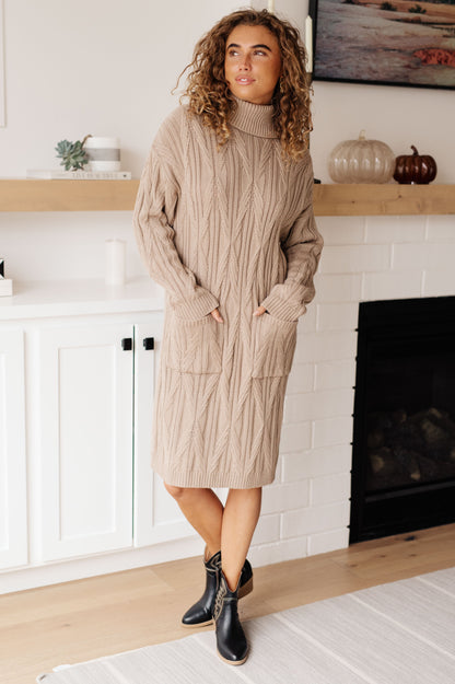 Bundled Beauty Turtleneck Sweater Dress - Southern Divas Boutique