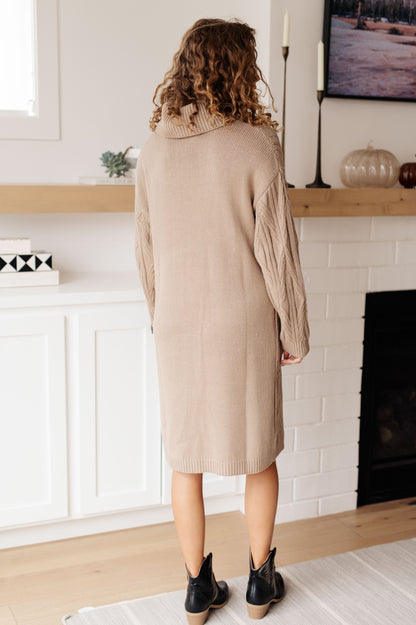 Bundled Beauty Turtleneck Sweater Dress - Southern Divas Boutique