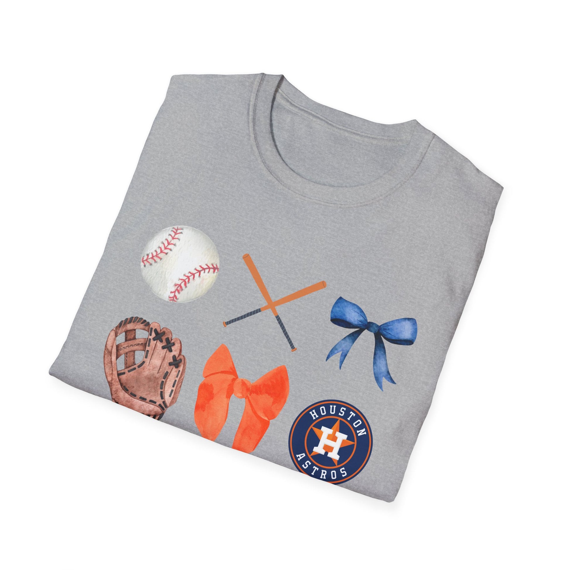 Houston Astros Baseball Coquette Tee - Southern Divas Boutique