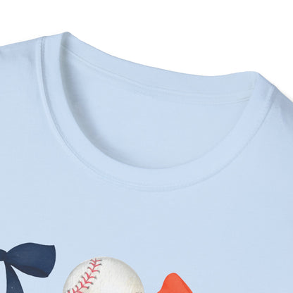 Houston Astros Coquette Bows Unisex Softstyle T-Shirt - Southern Divas Boutique