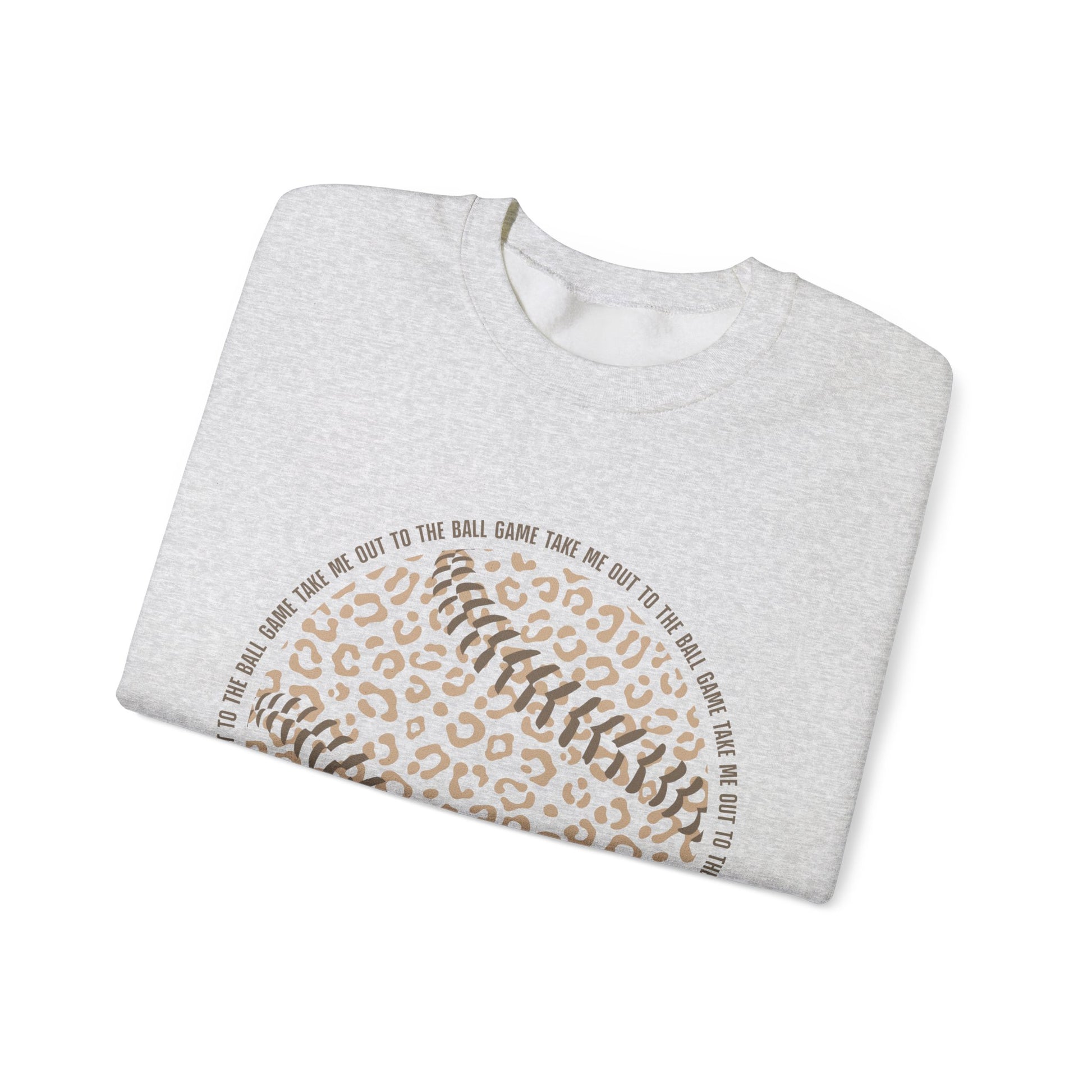 Leopard Print Baseball Sweatshirt, Cute Athletic Sweatshirt, Game Day Crewneck, Unisex Fashion Tops, Sports Gift - Southern Divas Boutique