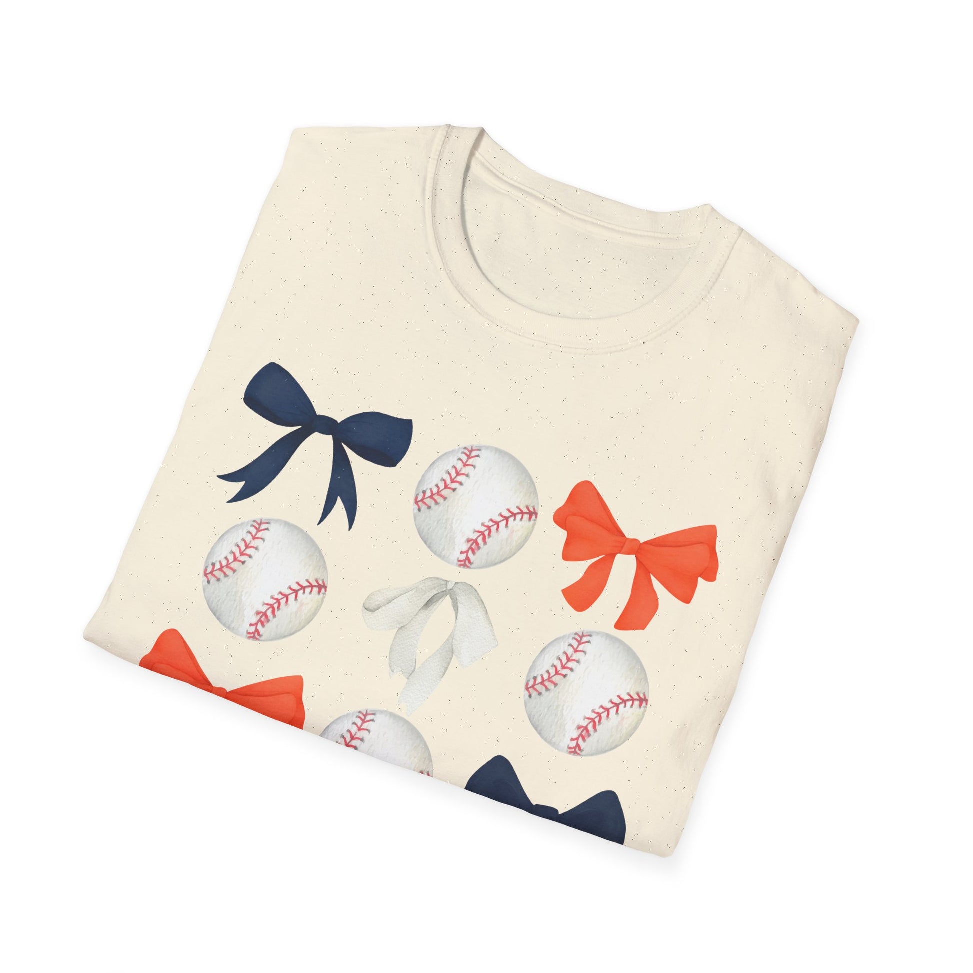 Houston Astros Coquette Bows Unisex Softstyle T-Shirt - Southern Divas Boutique
