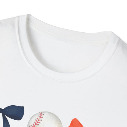 Houston Astros Coquette Bows Unisex Softstyle T-Shirt - Southern Divas Boutique