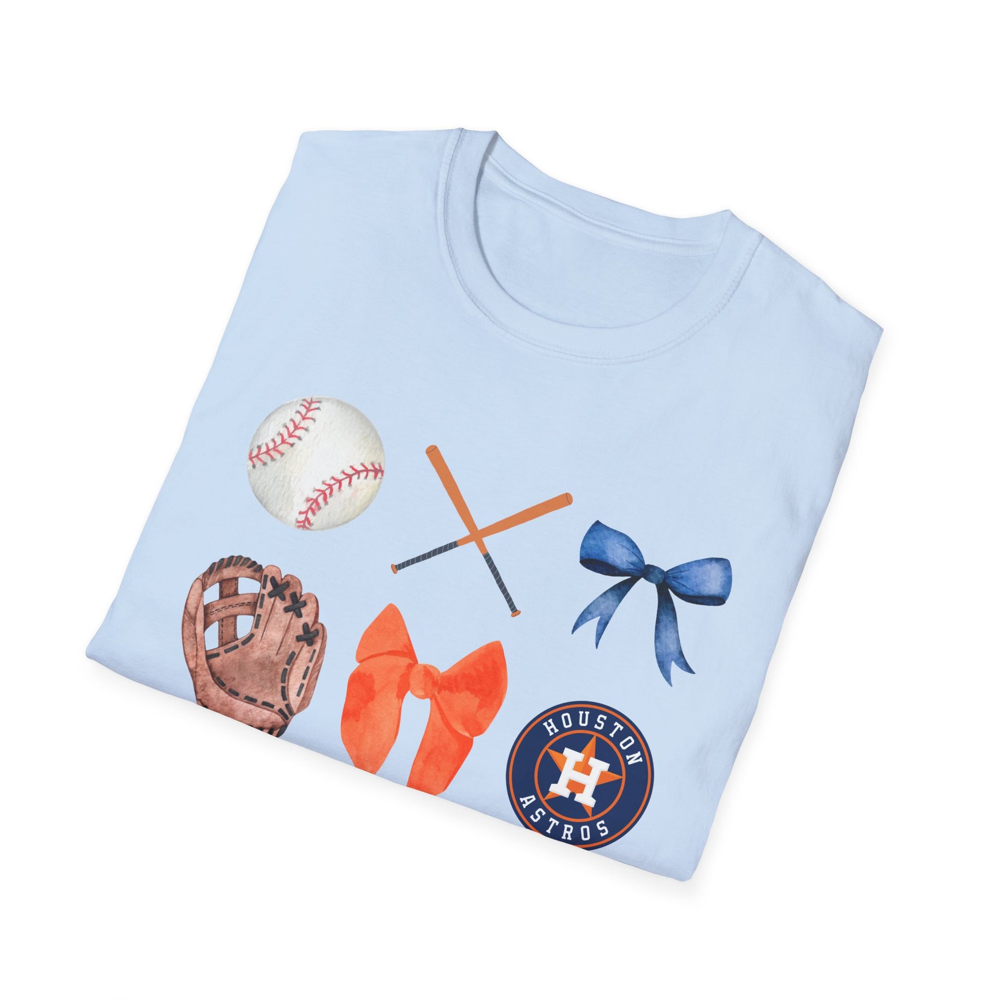 Houston Astros Baseball Coquette Tee - Southern Divas Boutique