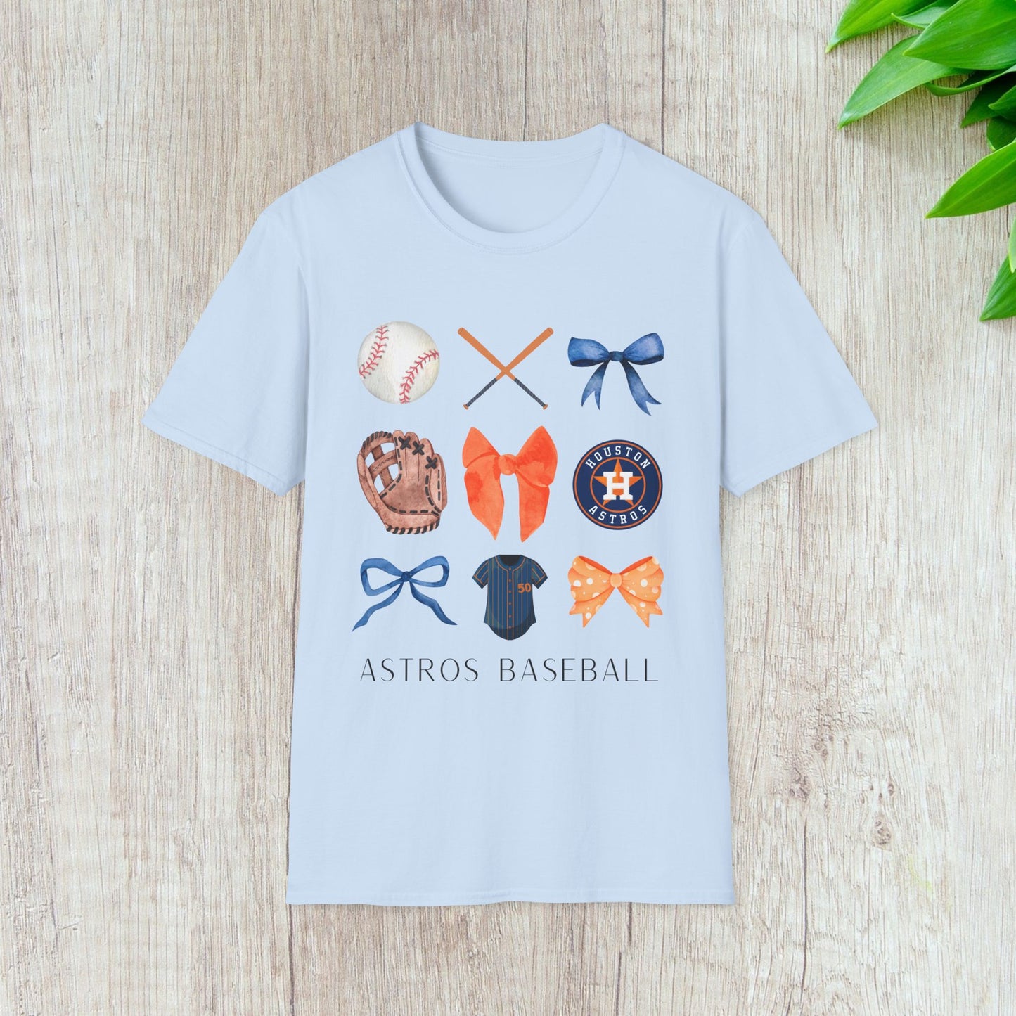 Houston Astros Baseball Coquette Tee - Southern Divas Boutique
