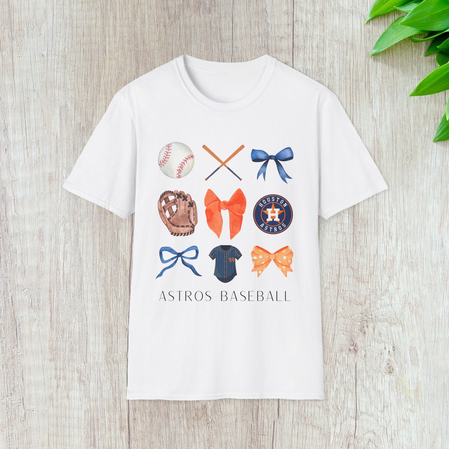 Houston Astros Baseball Coquette Tee - Southern Divas Boutique