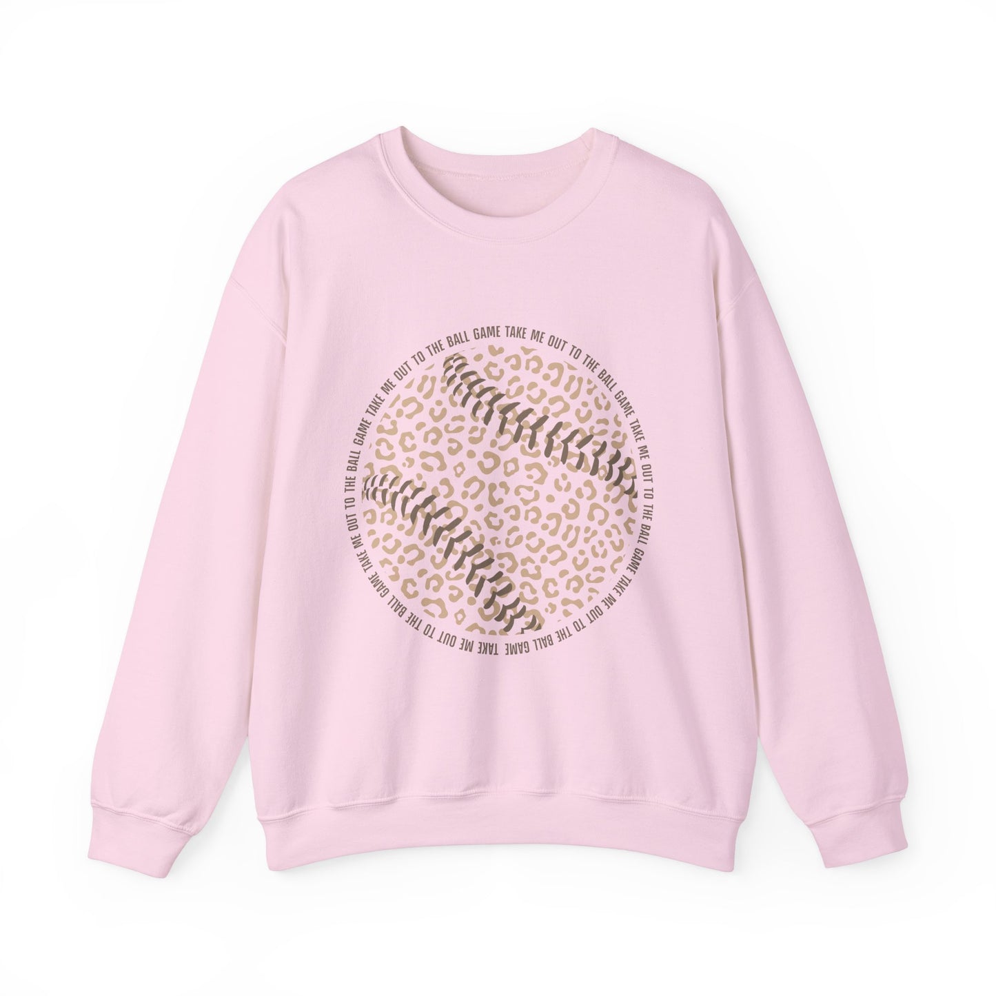 Leopard Print Baseball Sweatshirt, Cute Athletic Sweatshirt, Game Day Crewneck, Unisex Fashion Tops, Sports Gift - Southern Divas Boutique