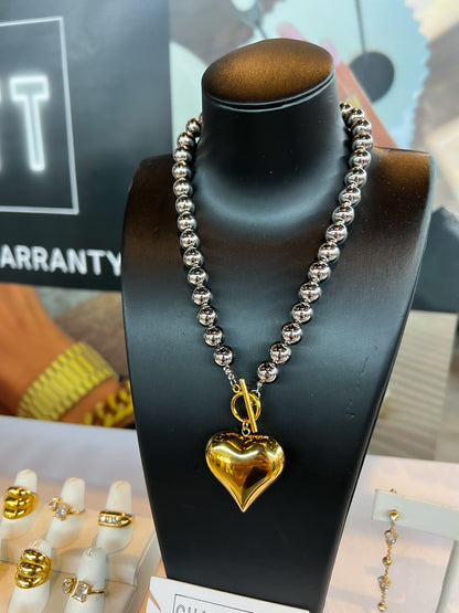 GLAM HEART NECKLACE - Southern Divas Boutique