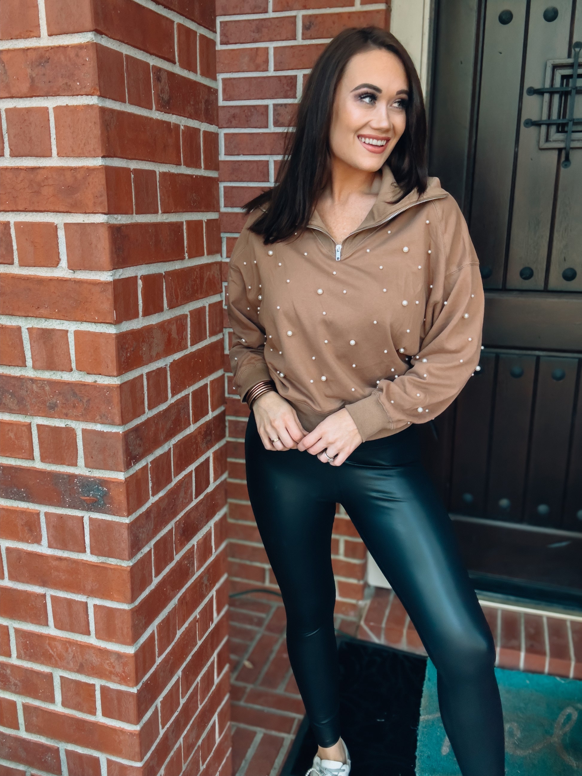Comfy In Pearls Pullover - Southern Divas Boutique