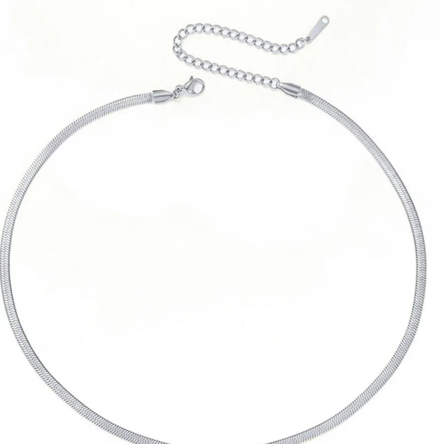Dainty silver herringbone necklace - Southern Divas Boutique