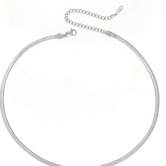 Dainty silver herringbone necklace - Southern Divas Boutique
