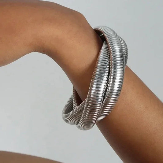 TRIPLE SILVER EMMA BRACELET - Southern Divas Boutique