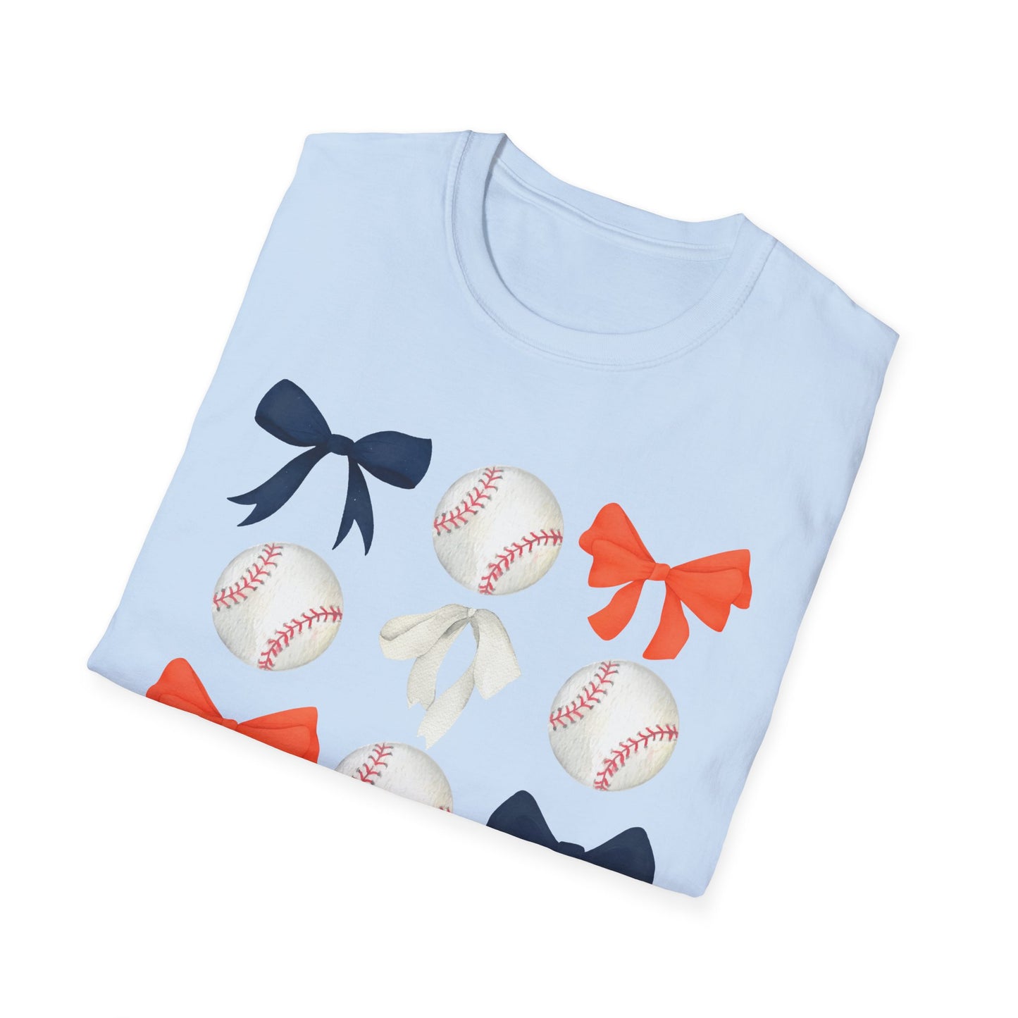 Houston Astros Coquette Bows Unisex Softstyle T-Shirt - Southern Divas Boutique