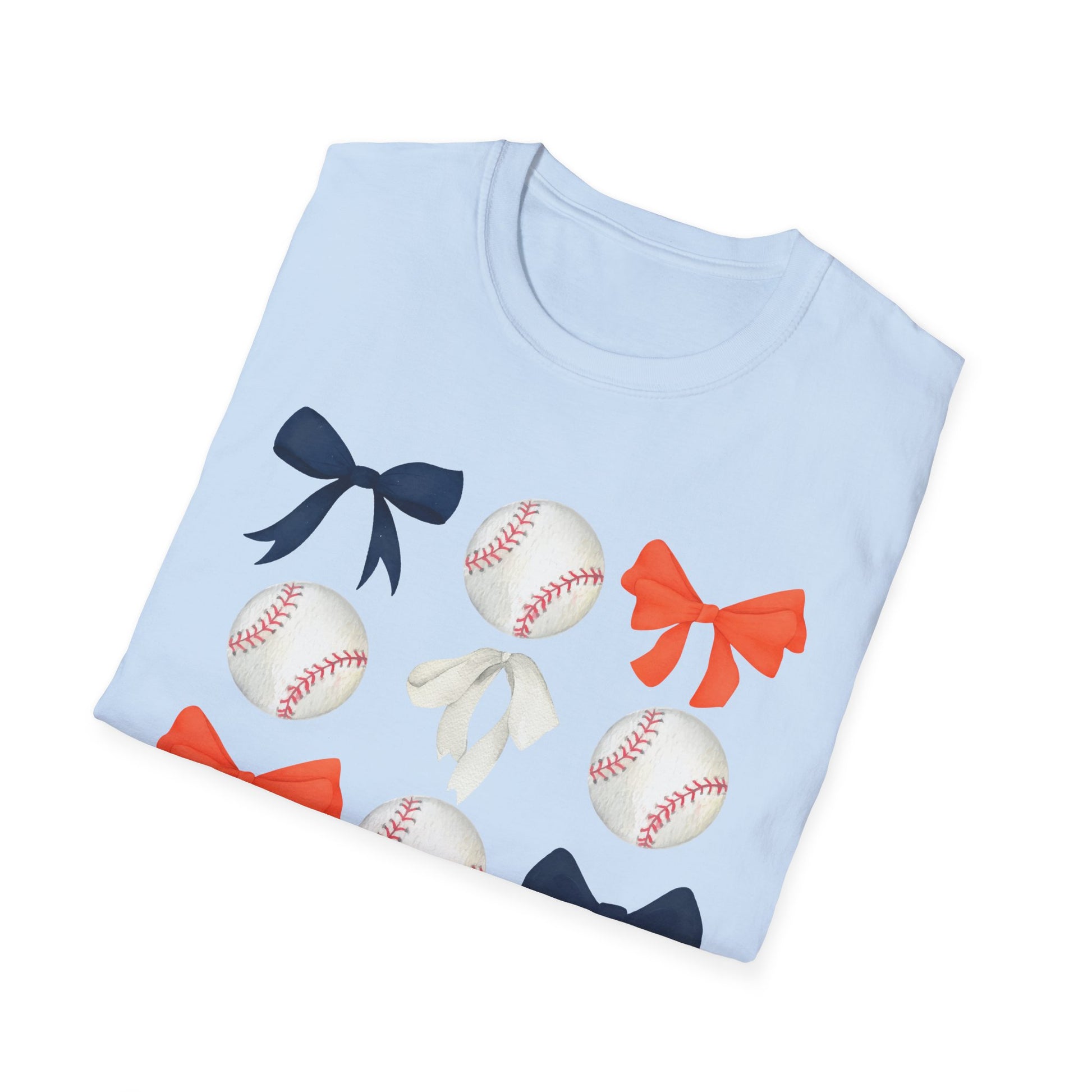 Houston Astros Coquette Bows Unisex Softstyle T-Shirt - Southern Divas Boutique