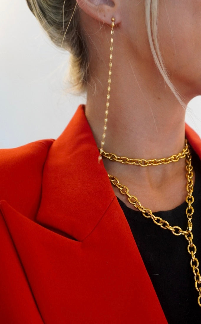 XL DAINTY CHAIN EARRINGS - Southern Divas Boutique