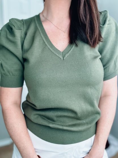 With Love Sweater - Olive - Southern Divas Boutique