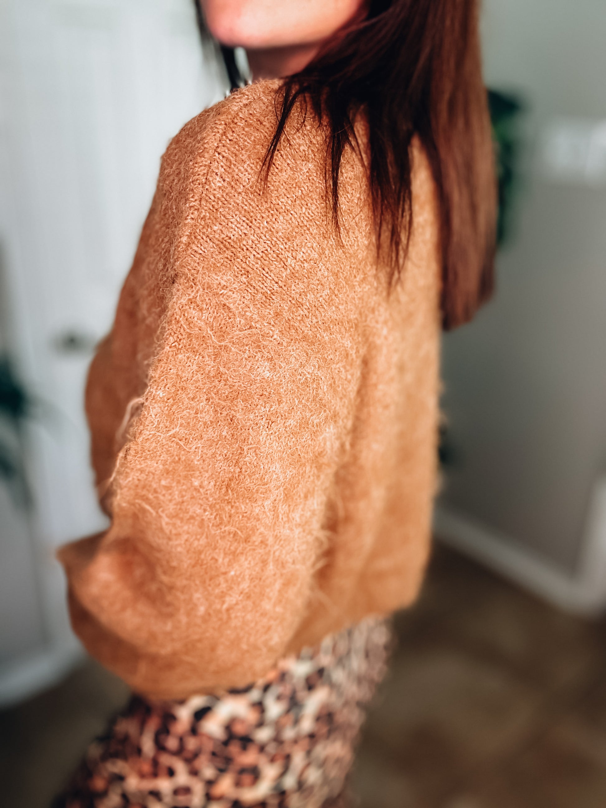 Latte Run Cropped Sweater - Southern Divas Boutique