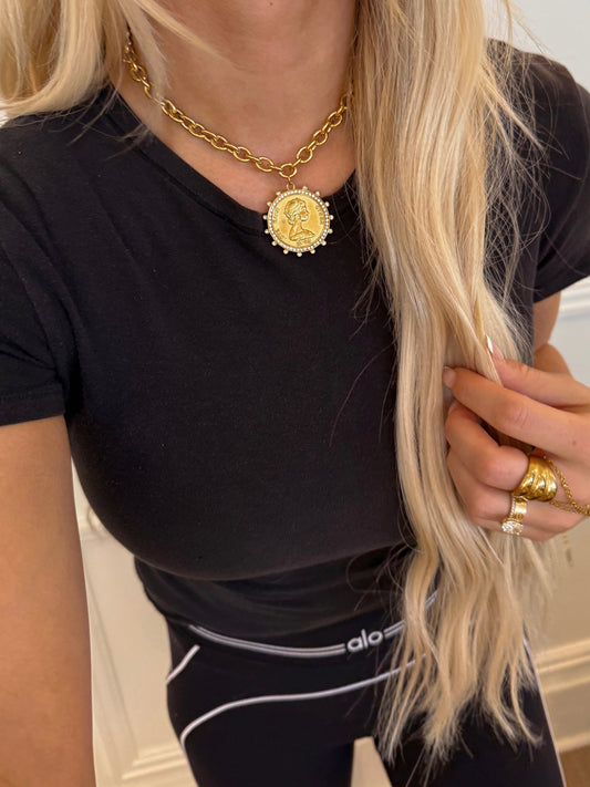 SMALL COIN NECKLACE - Southern Divas Boutique