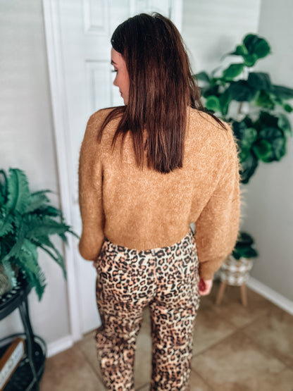 Latte Run Cropped Sweater - Southern Divas Boutique