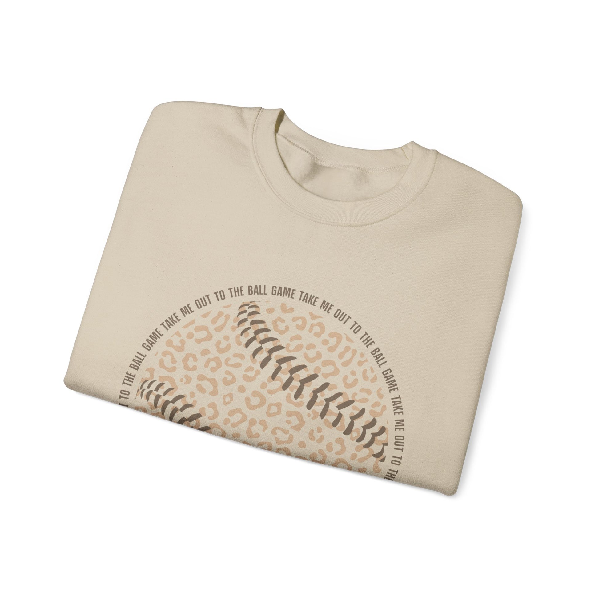 Leopard Print Baseball Sweatshirt, Cute Athletic Sweatshirt, Game Day Crewneck, Unisex Fashion Tops, Sports Gift - Southern Divas Boutique