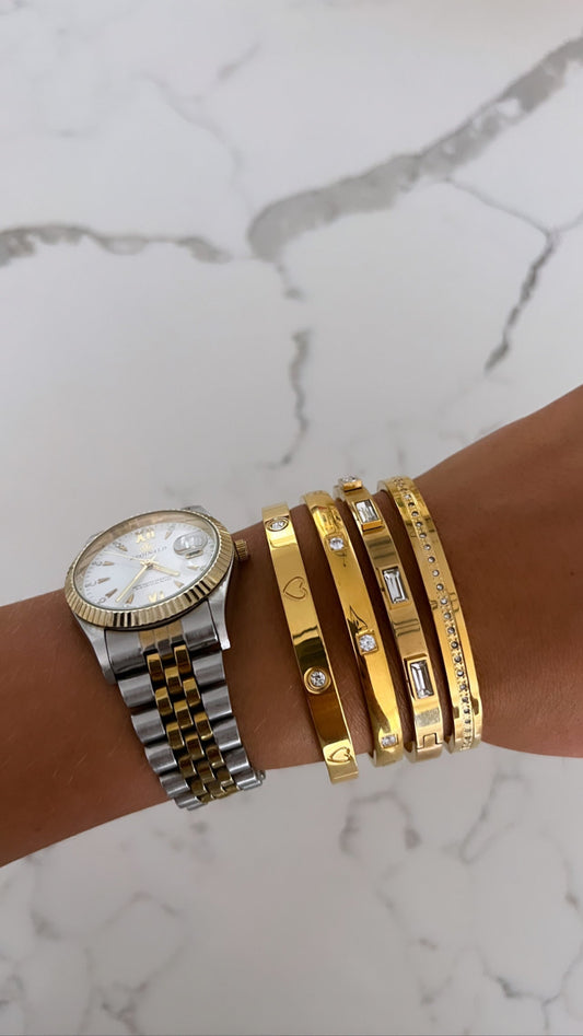 SQUARE DIAMOND BANGLE - Southern Divas Boutique