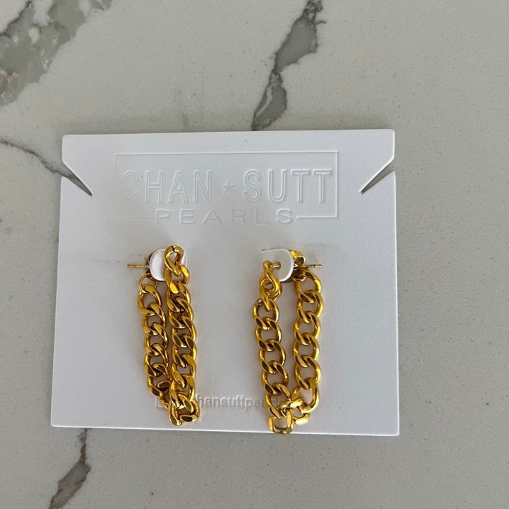 CHAIN LOOP EARRINGS - Southern Divas Boutique