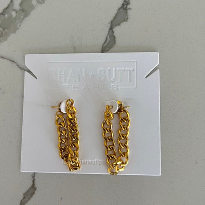 CHAIN LOOP EARRINGS - Southern Divas Boutique