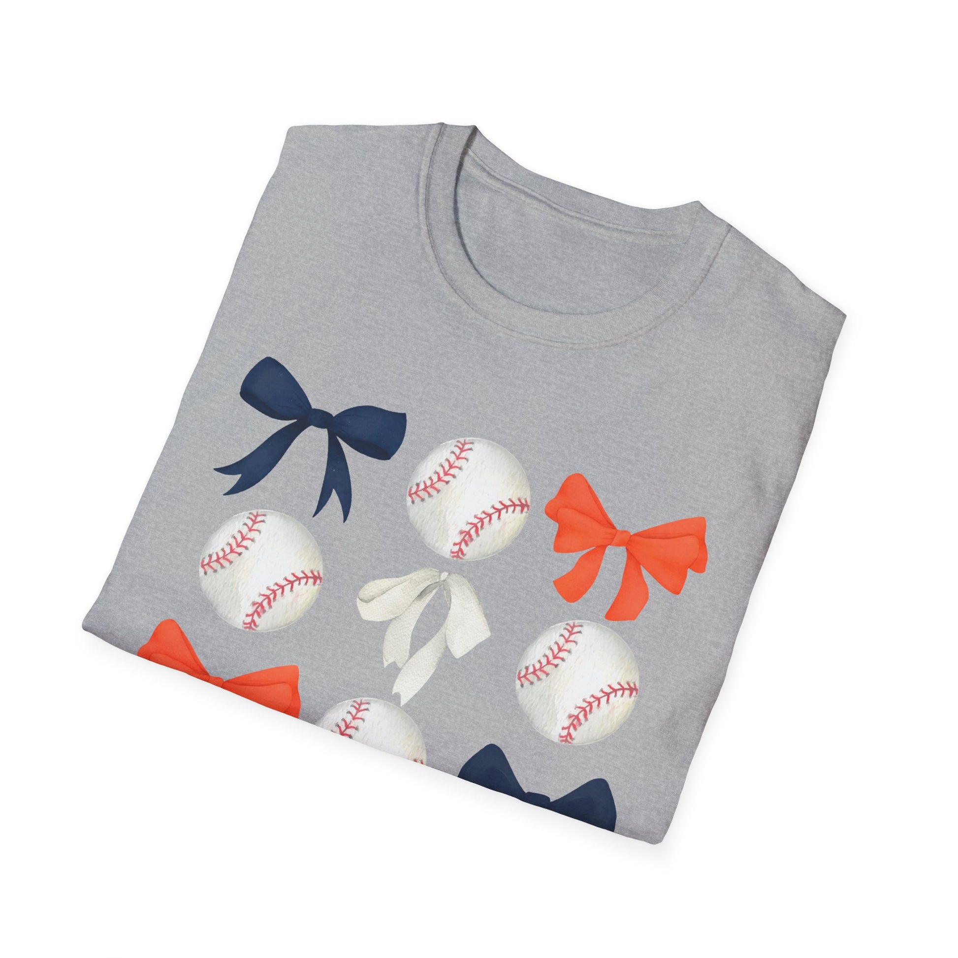 Houston Astros Coquette Bows Unisex Softstyle T-Shirt - Southern Divas Boutique
