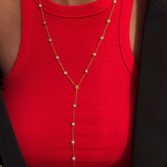 LAYERED Y DIAMOND NECKLACE - Southern Divas Boutique