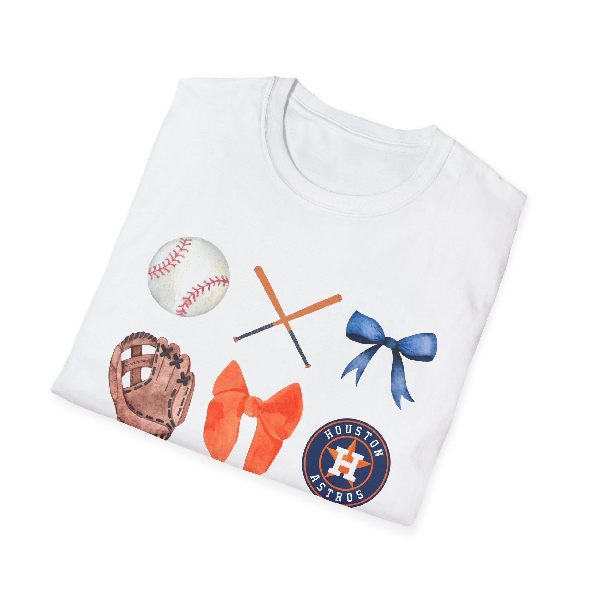 Houston Astros Baseball Coquette Tee - Southern Divas Boutique