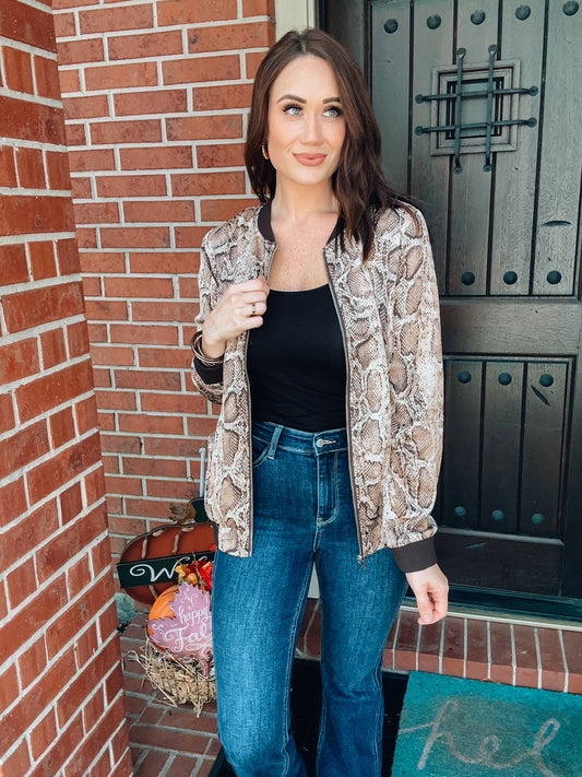 Bonfire Bell Bomber Jacket - Southern Divas Boutique