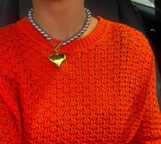 GLAM HEART NECKLACE - Southern Divas Boutique