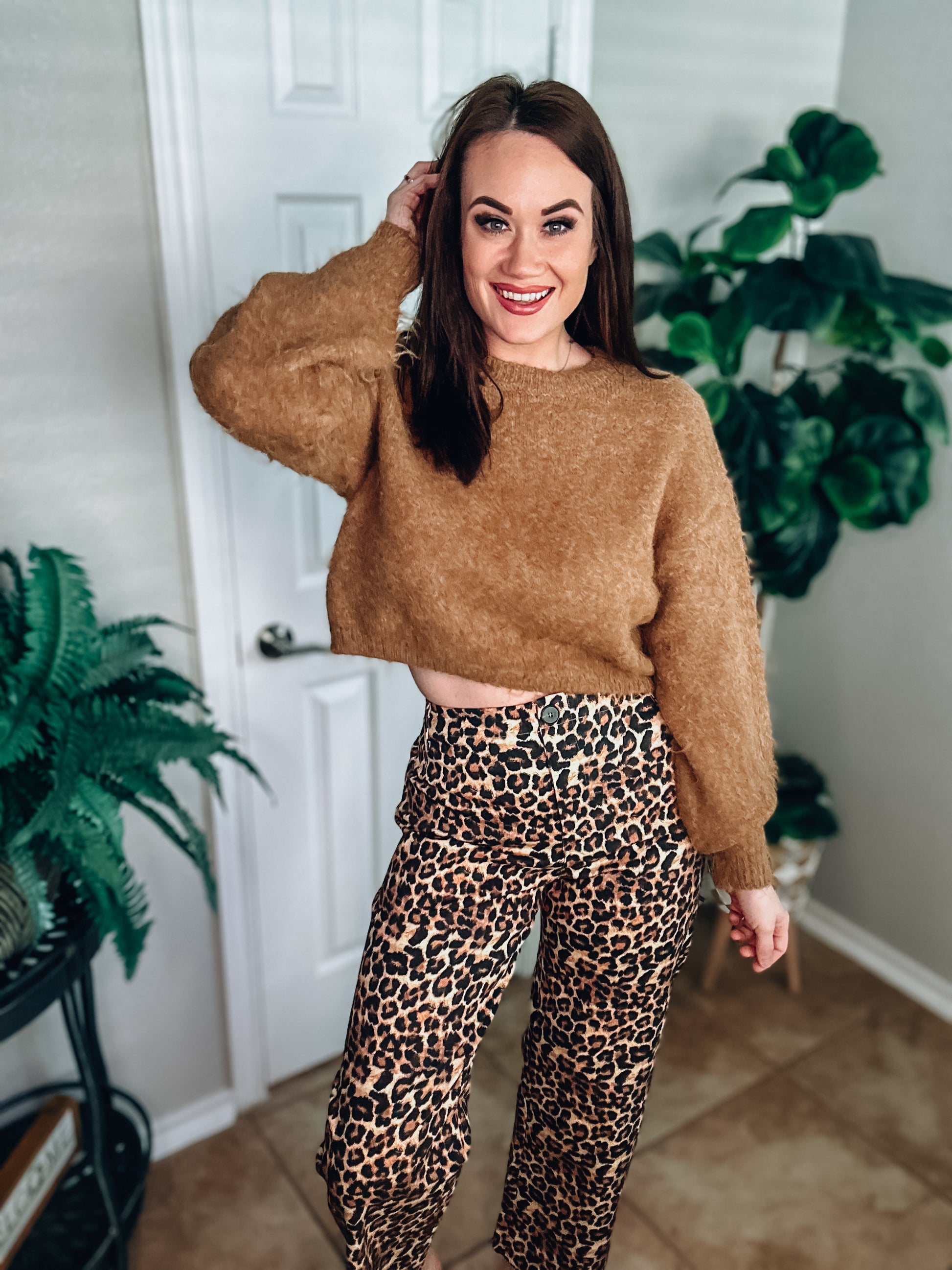 Latte Run Cropped Sweater - Southern Divas Boutique