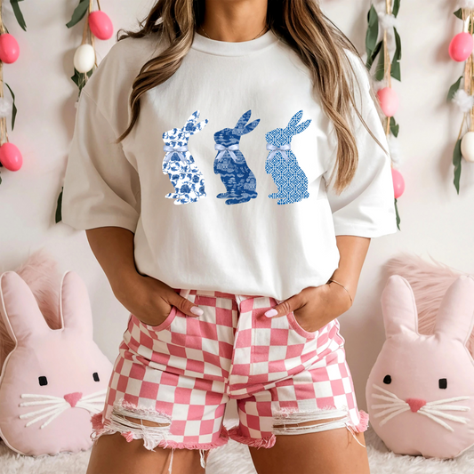 Chinoiserie Bunny Trio - Southern Divas Boutique