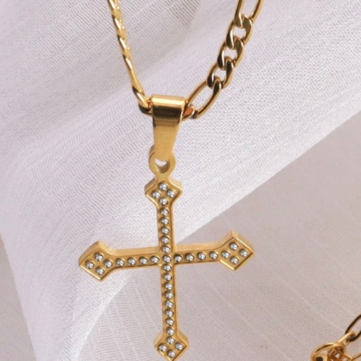 DIAMOND CROSS NECKLACE - Southern Divas Boutique