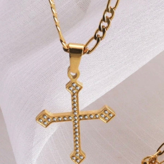 DIAMOND CROSS NECKLACE - Southern Divas Boutique